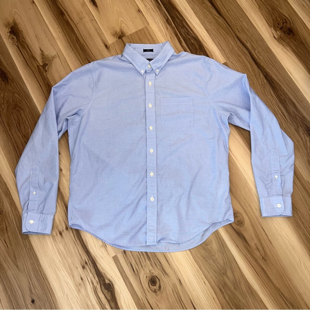Abercrombie & Fitch Men's Light Blue Button-Down Shirt Slim XXL